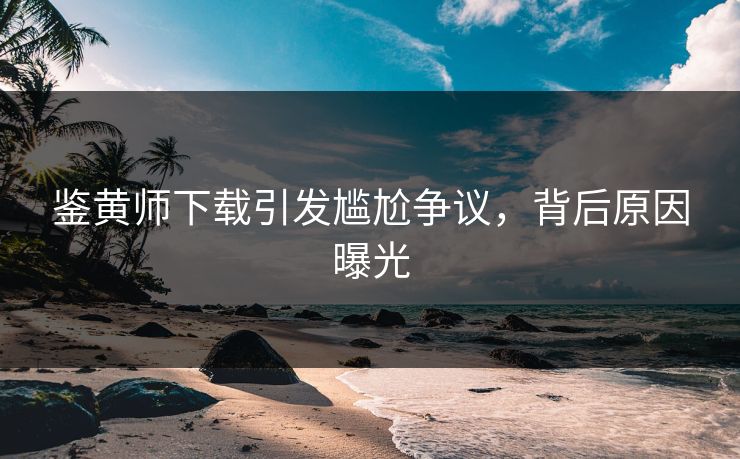 鉴黄师下载引发尴尬争议，背后原因曝光