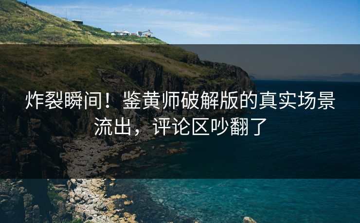 炸裂瞬间！鉴黄师破解版的真实场景流出，评论区吵翻了
