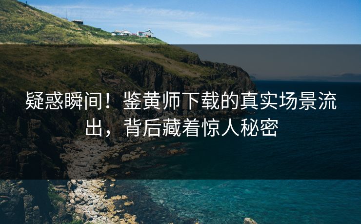 疑惑瞬间！鉴黄师下载的真实场景流出，背后藏着惊人秘密