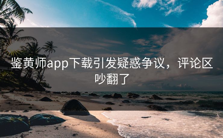 鉴黄师app下载引发疑惑争议，评论区吵翻了