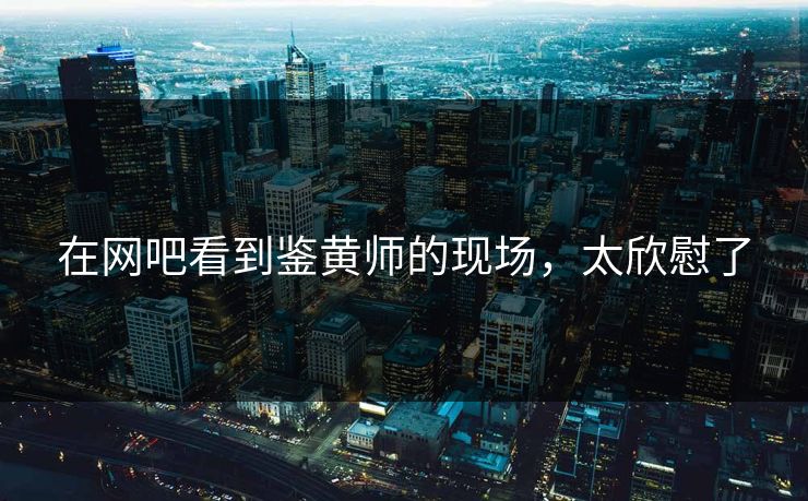 在网吧看到鉴黄师的现场，太欣慰了