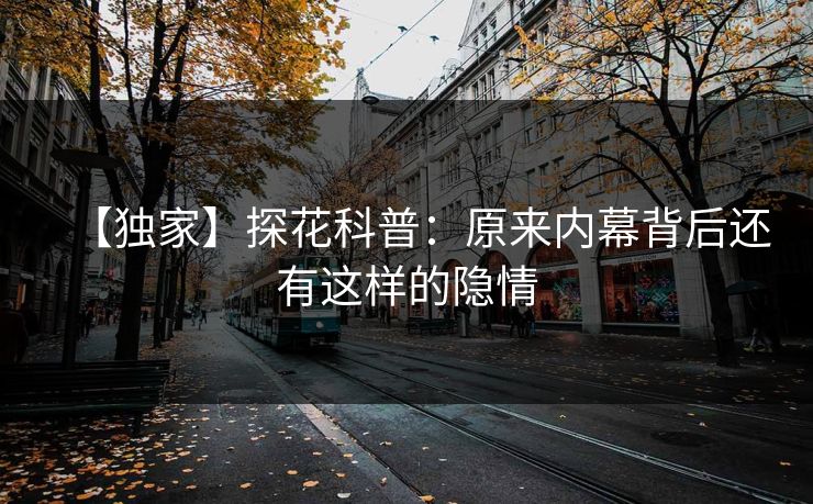 【独家】探花科普：原来内幕背后还有这样的隐情