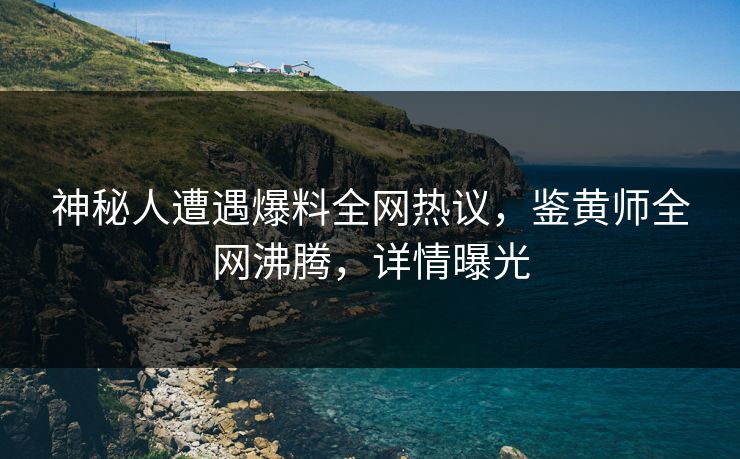 神秘人遭遇爆料全网热议，鉴黄师全网沸腾，详情曝光